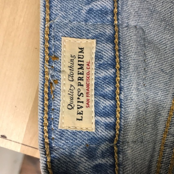 LEVI'S- WOMEN'S 32 - BLUE BUTTON FLY WEDGIE BOOTCUT DENIM JEANS - Picture 8 of 12